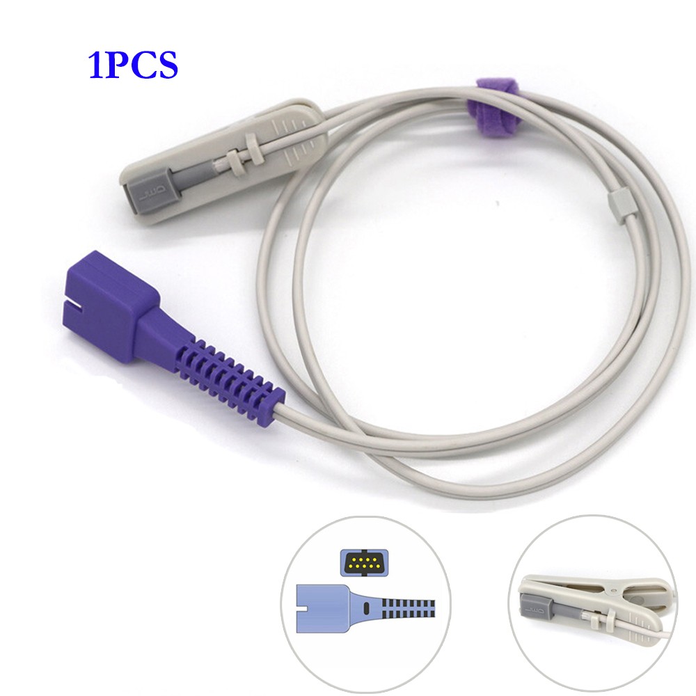 Fit For Nellcor Oximax Adult Ear Clip Spo2 Sensor Probe Pulse Oximeter DB9P 1/2x