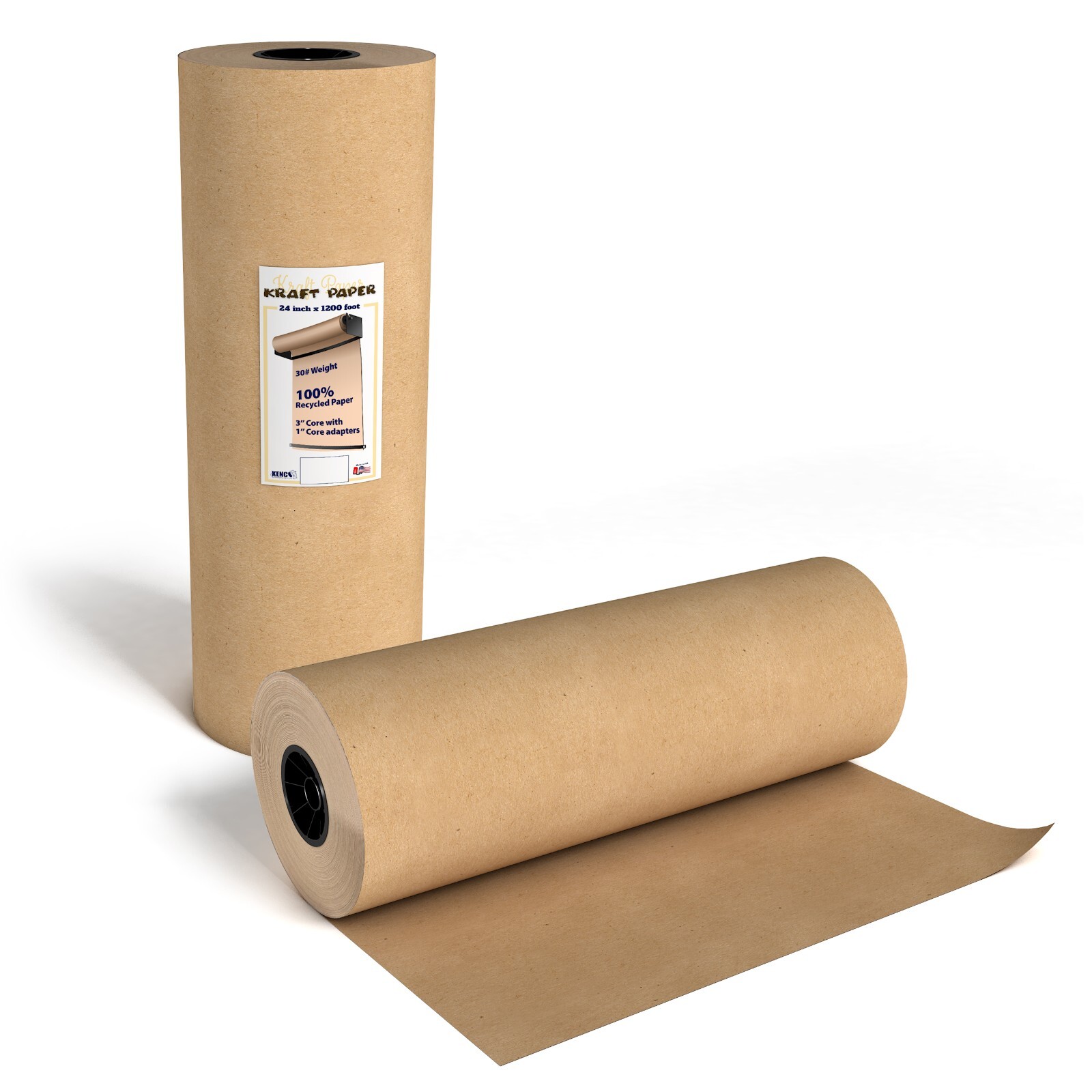 Large Brown Kraft Paper Roll – 24″ In x 1200′ Ft Long – Crafts, Packing Shipping