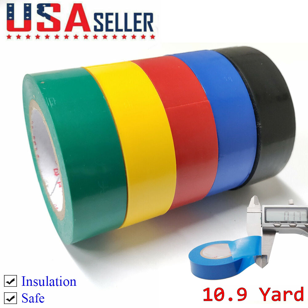 Electrical Wire Tape 5 Pack Set Assorted Colors Flame Retardant General Purpose