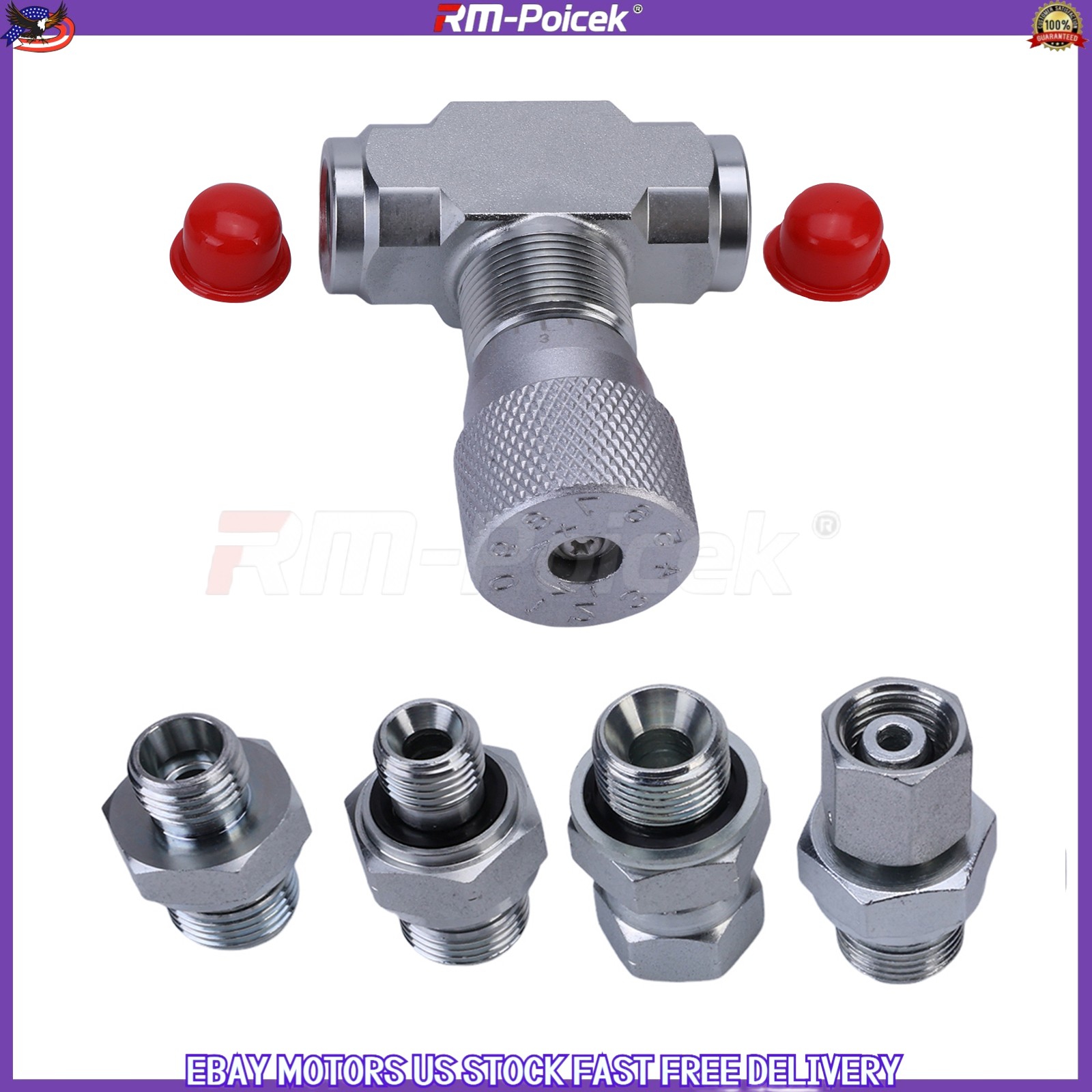 3/8in Hydraulic Adjustable Flow Control Two-way Joint w/ G3/8 For Fluids Gases