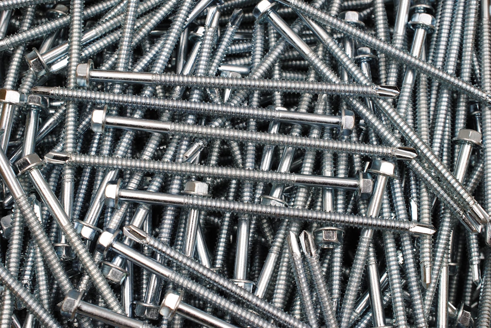 (100) Hex Washer Head 1/4 x 5 Self-Drilling Tek Screw IHW SDS #14 Zinc