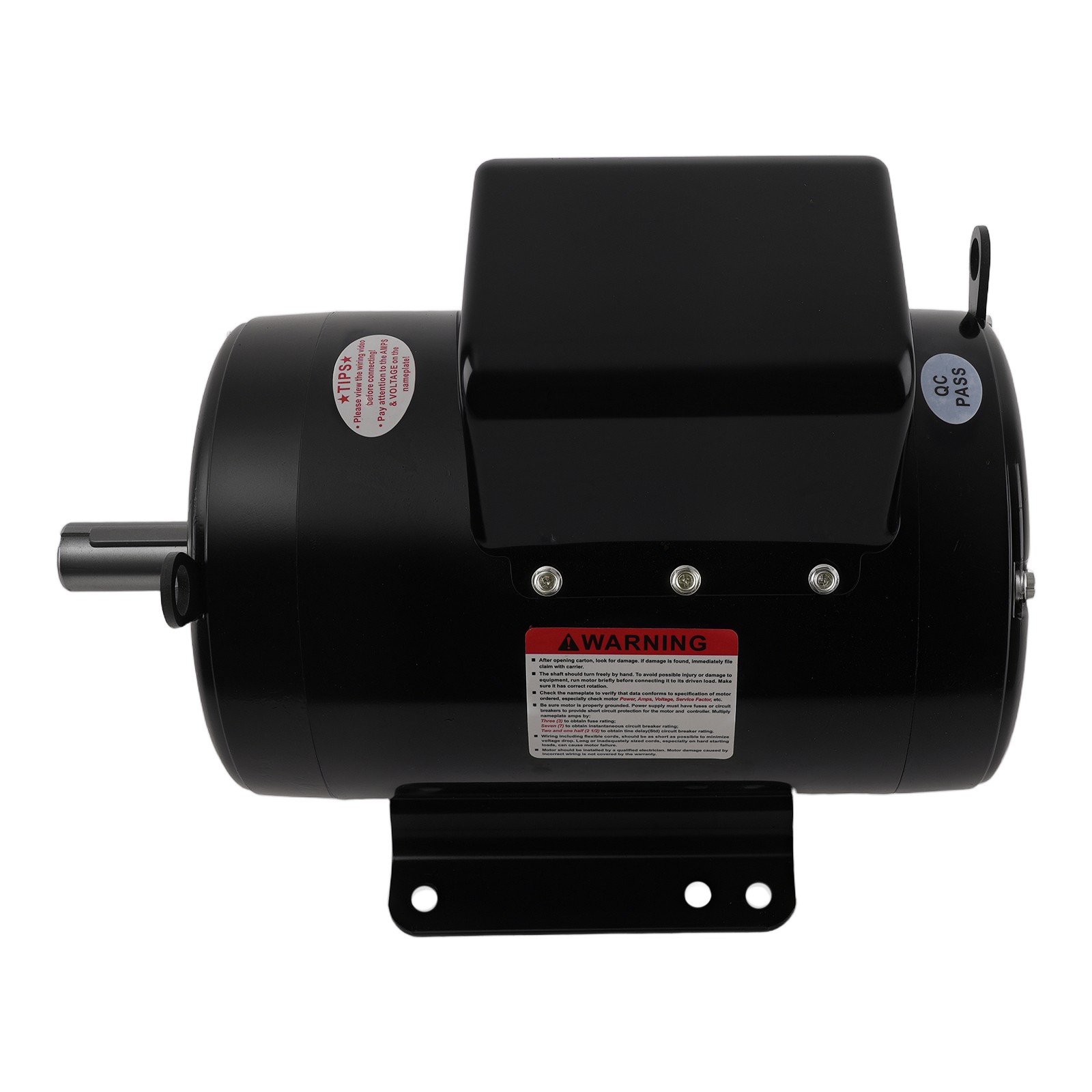 7.5HP Air Compressor Electric Motor 230V 3450RPM 184T Frame CW/CCW Rotate 1-1/8″
