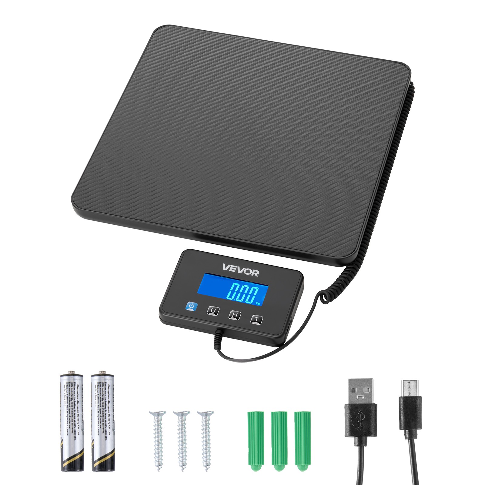 VEVOR 440 lbs Digital Postal Scale 0.35 oz/3.5 oz Dual Accuracy Shipping Scale