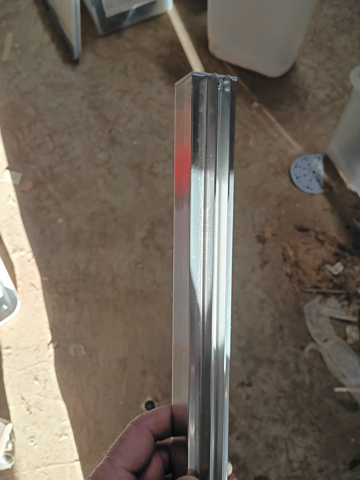 Set Of 2 18in Sneeze Guard End Posts For ¼” Glass In Original Paper Chrome 1⅛”²