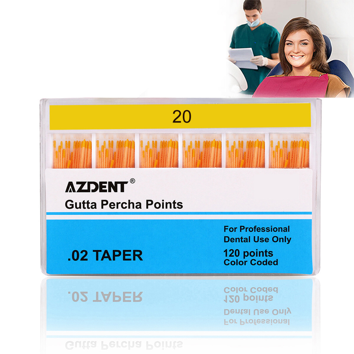 AZDENT Dental Gutta Percha Points/Absorbent Paper Points Endodontic Root Canal