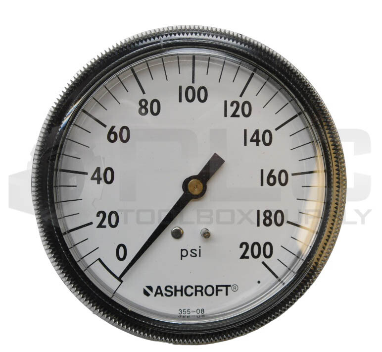 NEW ASHCROFT 35W1001TH 02B XUC PRESSURE GAUGE 3-1/2″ 0-200PSI *READ*