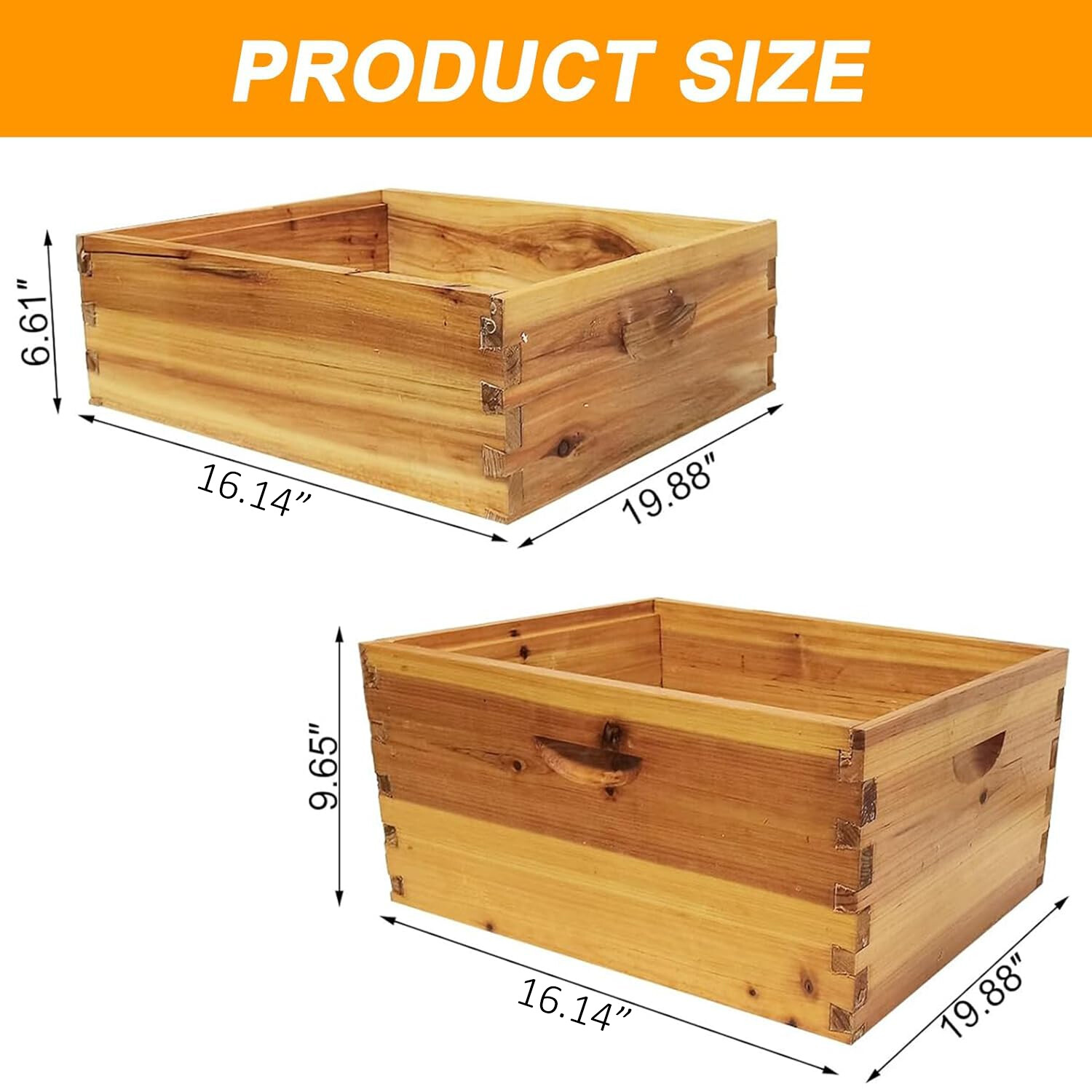 3 Layers Beehive Complete Box Kit Langstroth Beekeeping 2 Deep and 1 Medium
