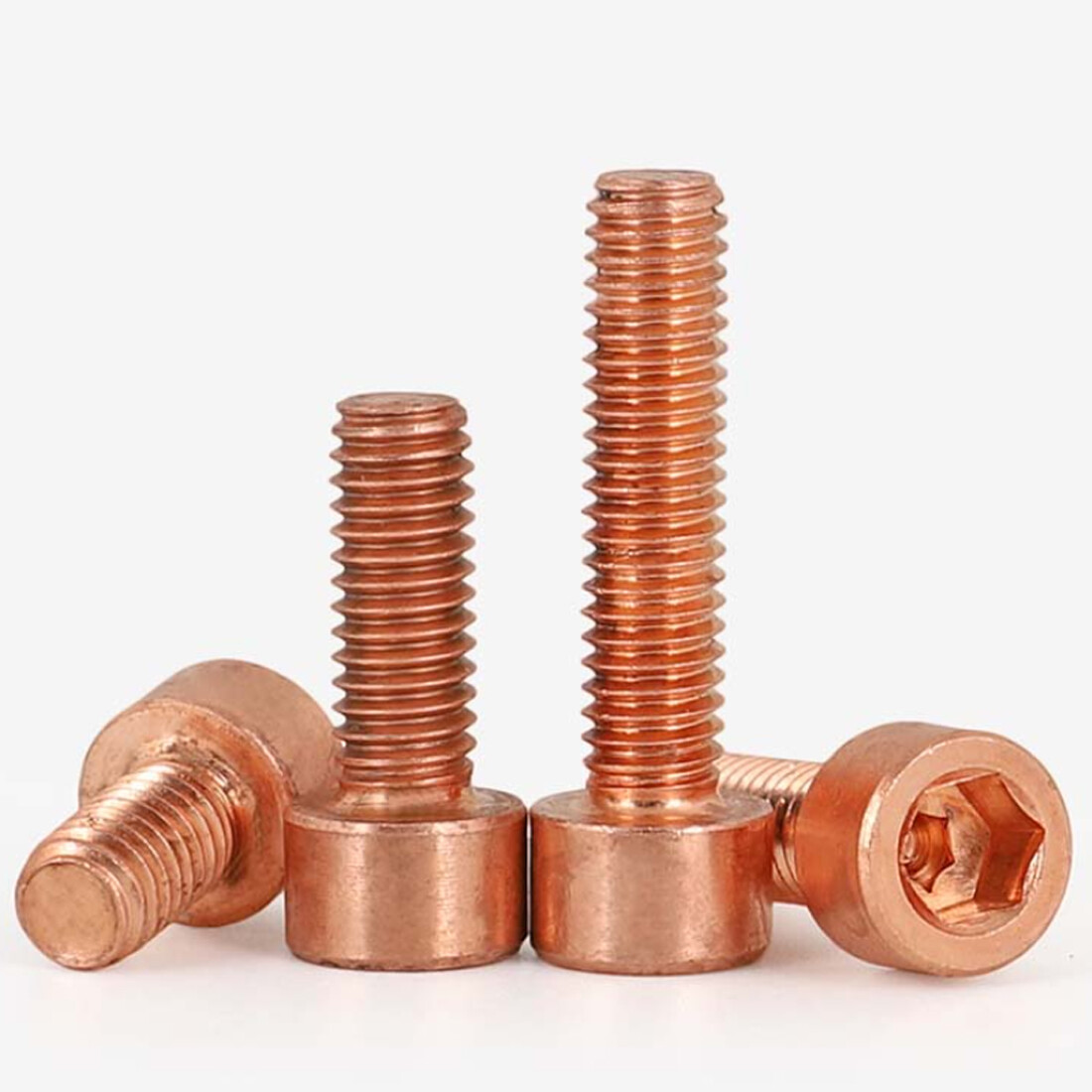 99% Copper Cap Head Screws M3 M4 M5 M6 M8 M10 M12 Hexagon Socket Allen Key Bolts