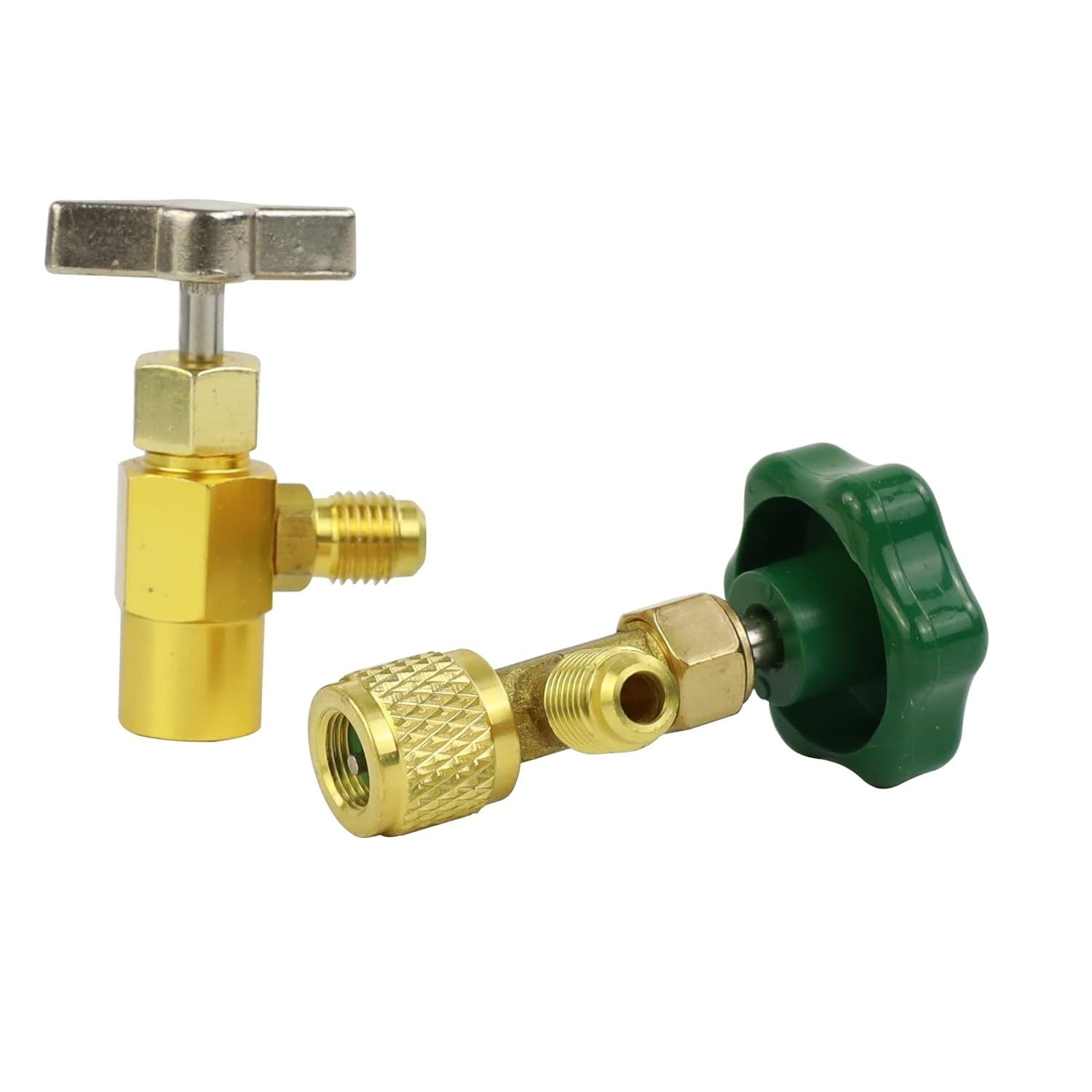 R290 and R600A Charging Hose and Gauge Set with Can Tap and Shut Off Valves