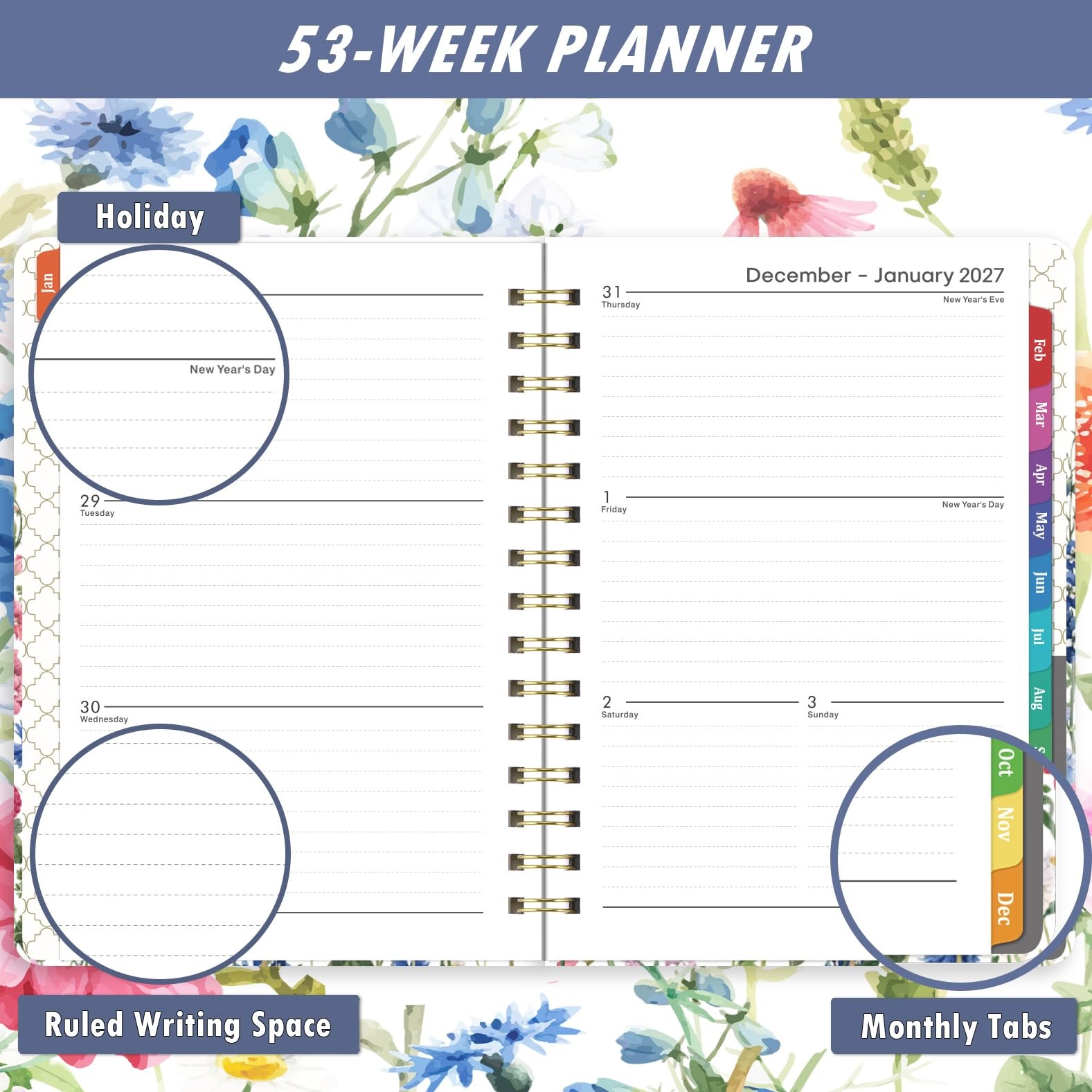 2027 Planner – 2027 Planner Weekly and Monthly, Jan 2027 – Dec 2027,2027 Cale…