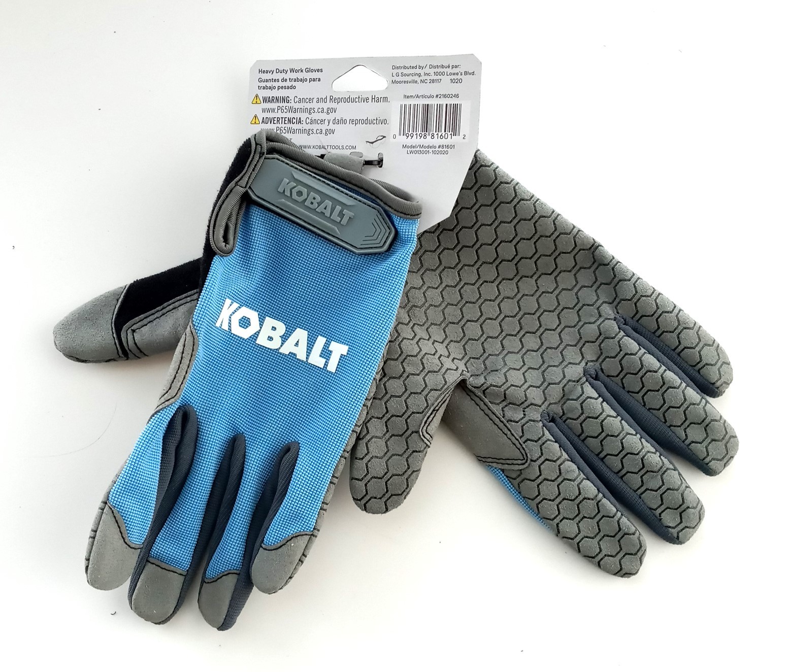 Kobalt Abrasion Resistant Utility Gloves Women’s Light Blue/Gray 1pr. 81601 LG