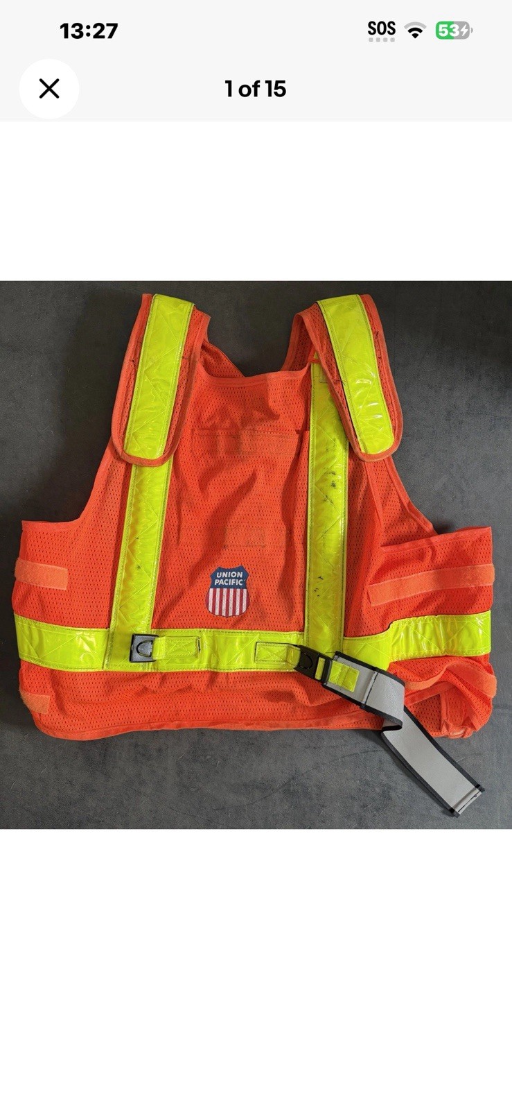Authentic Union Pacific Railroad Safety Vest | ORR Safety | Distressed / AS-IS