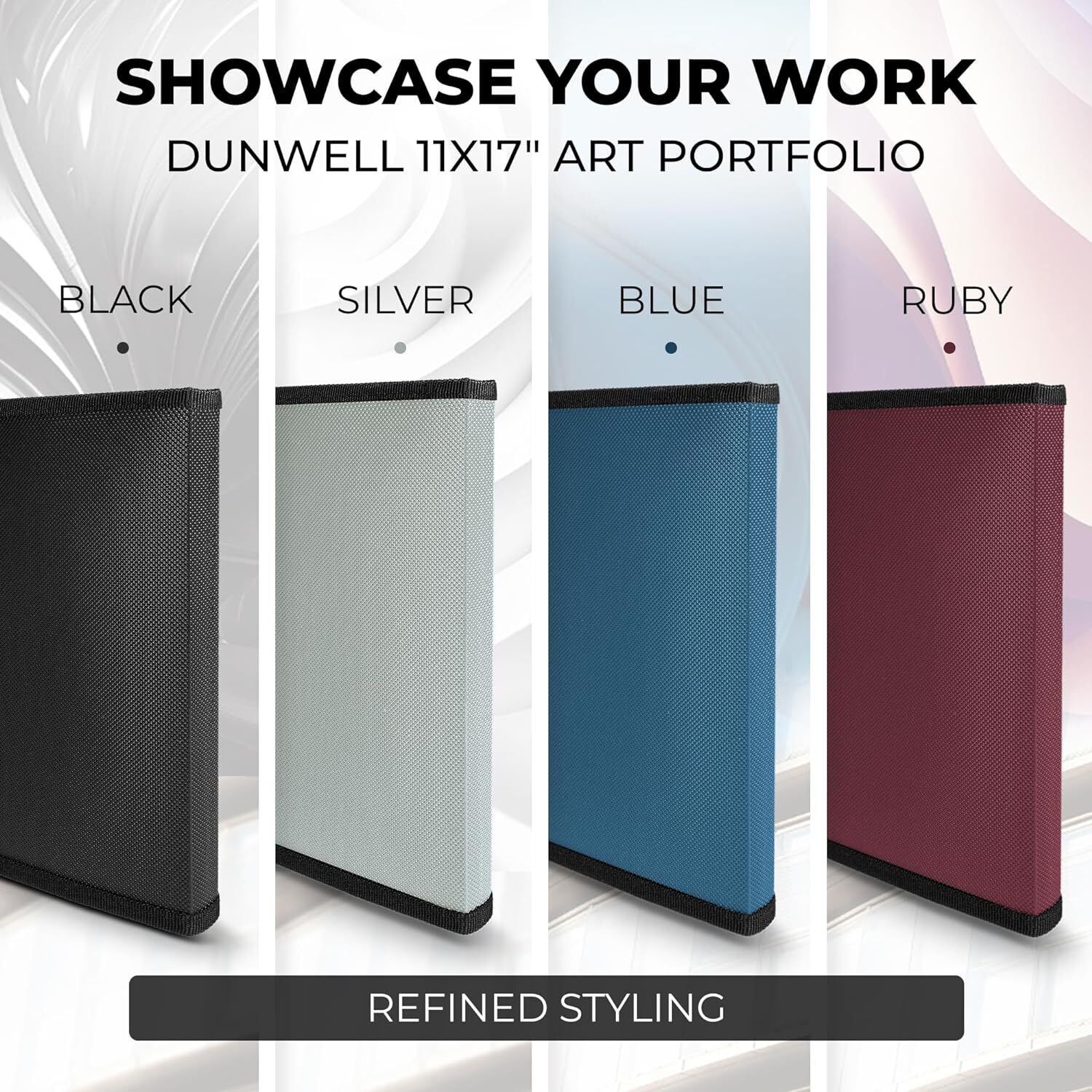 11X17 Art Portfolio Binder With Mounting Paper – (Ruby) Large Portfolio