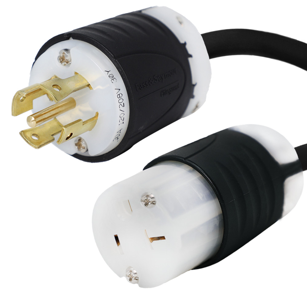NEMA L21-30P to 5-20R Plug Adapter – 20A/120V, 12 AWG – Iron Box # IBX-5161-01