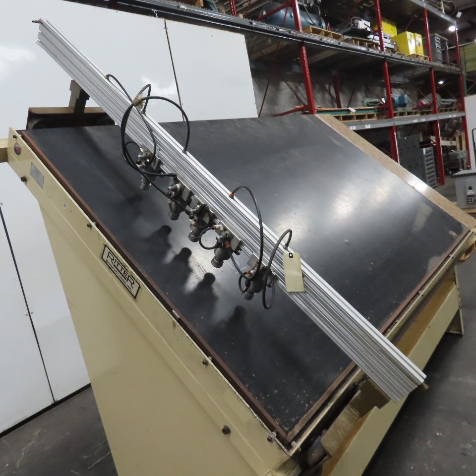 Ritter R215 E/A 5′ x 8′ Face Frame Assembly A Frame Table 5 Pneumatic Clamps