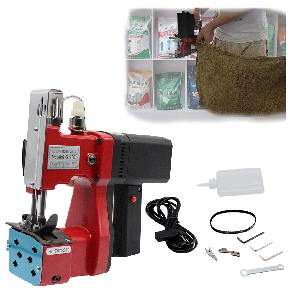 Portable Electric Bag Sewing Machine Stitching Sack Closer Seal Machine 110V