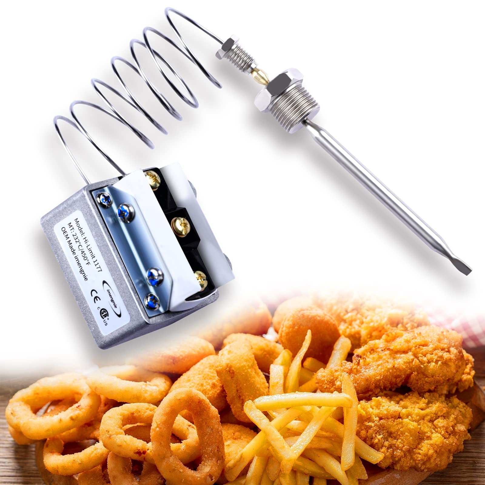 1177 High Limit Fryer Switch Lccm200300000 Deep Thermostats Silver