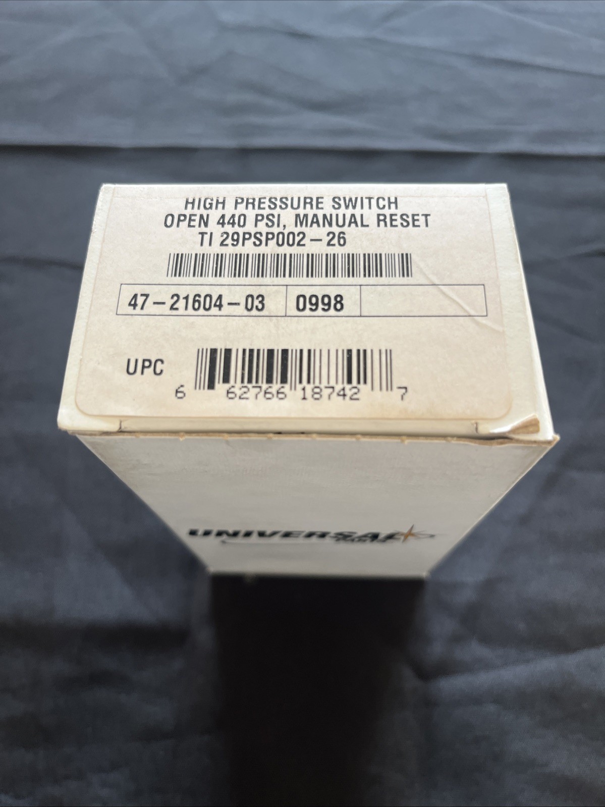 Rheem 47-21604-03 High Pressure Limit Switch Manual Reset 36 Inch Capillary 440O