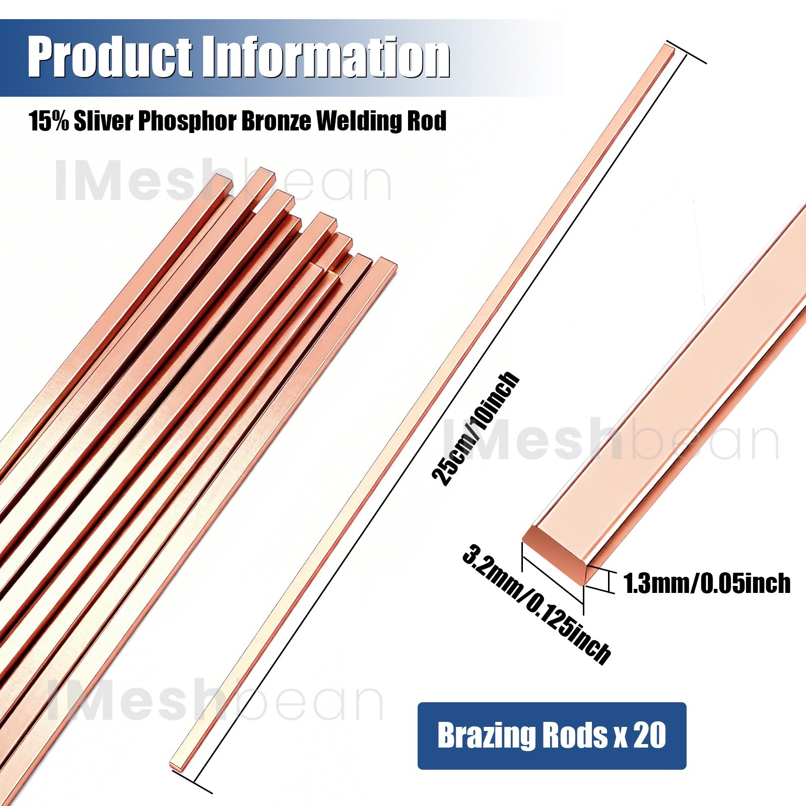 40 Sticks Brazing Rods AWS Bcup-5 15% Silver Solder Phos Copper Brazing Alloys
