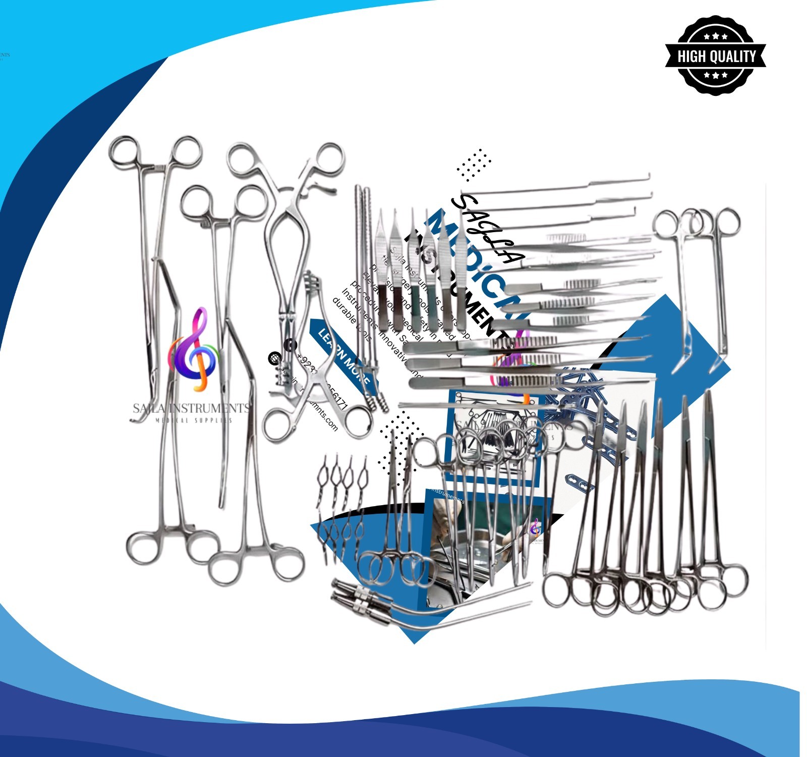 52-Pc Vascular Surgery Instrument Set Surgical Instruments A+ German Steel.