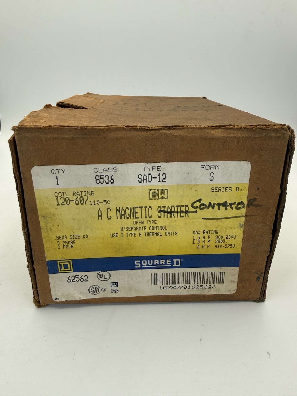 BRAND NEW – SQUARE D CONTACT KIT NEMA SIZE 00 8536 SA012