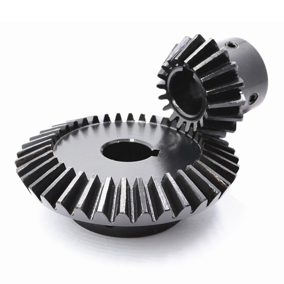 Bevel Gear 1/1.5/2 Mod 15-40 Teeth 1:2 Transmission Gears Bevel Teeth 90° Steel