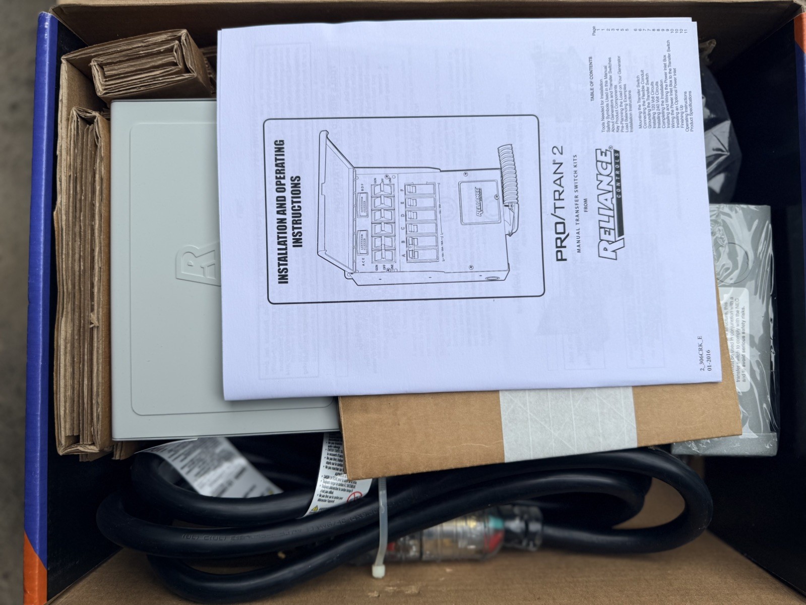 Reliance Controls 3006HDK Manual Transfer Switch Kit 6-Circuit *BRAND NEW