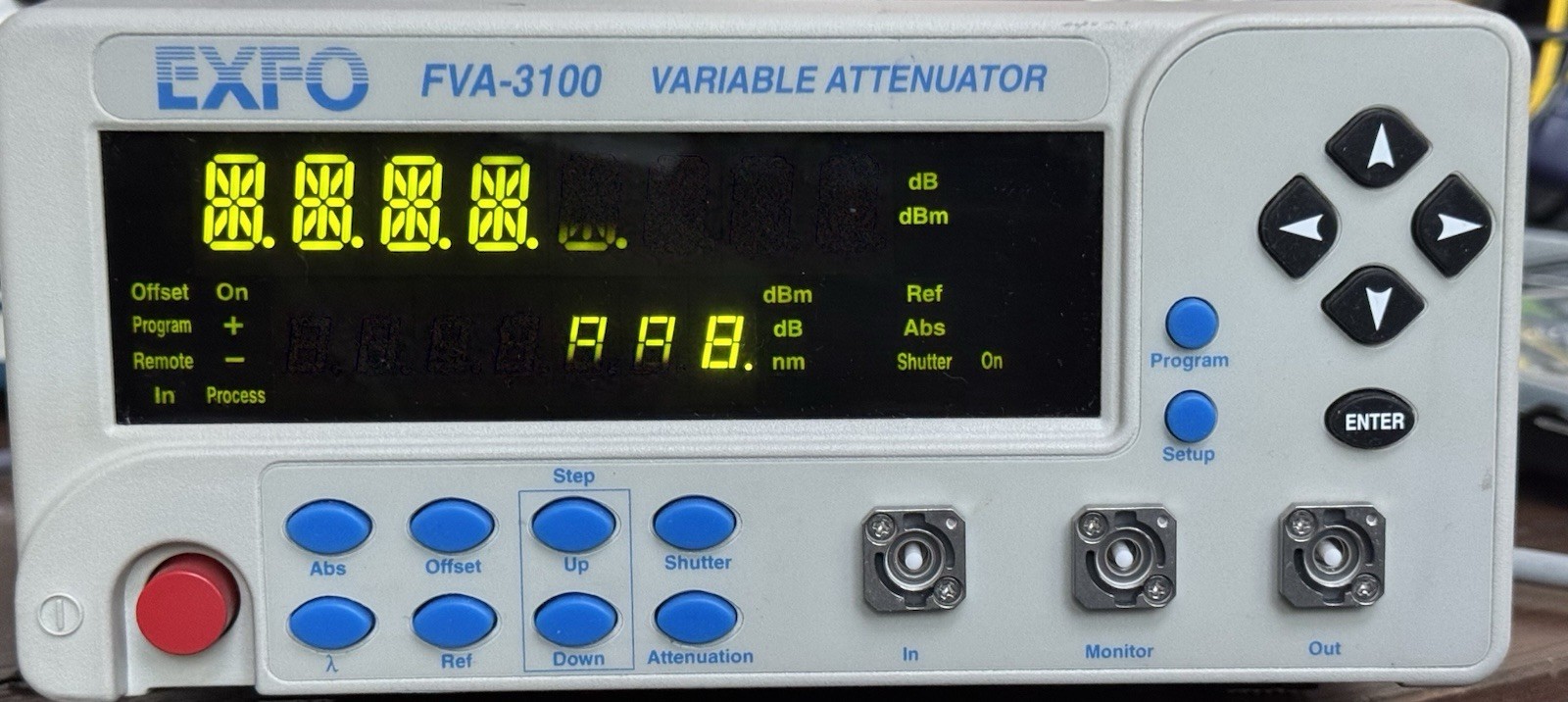 Exfo FVA-3100 9/125um 2005 w/monitor FC or SC Connectors. 5dB IL