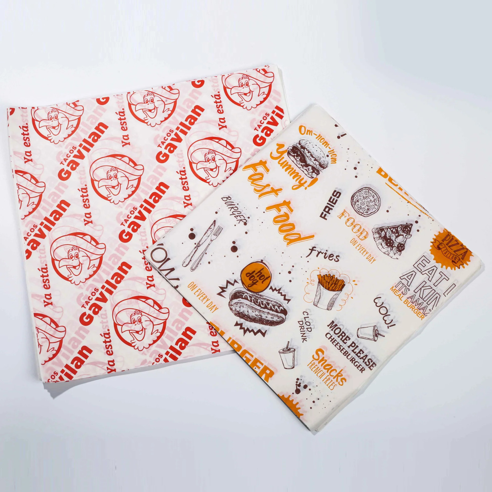750 Custom Wax Paper Sheets – Food Grade, Greaseproof, food truck paper