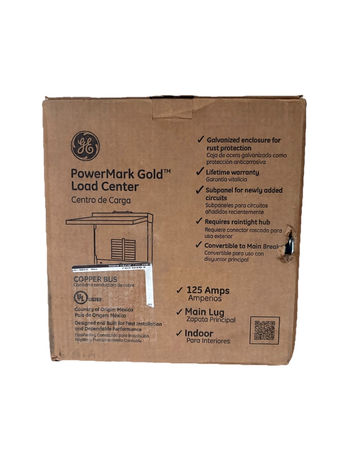 GE TLM812RCUP PowerMark Gold 16-Circuit Outdoor Convertible Main Lug Load Center