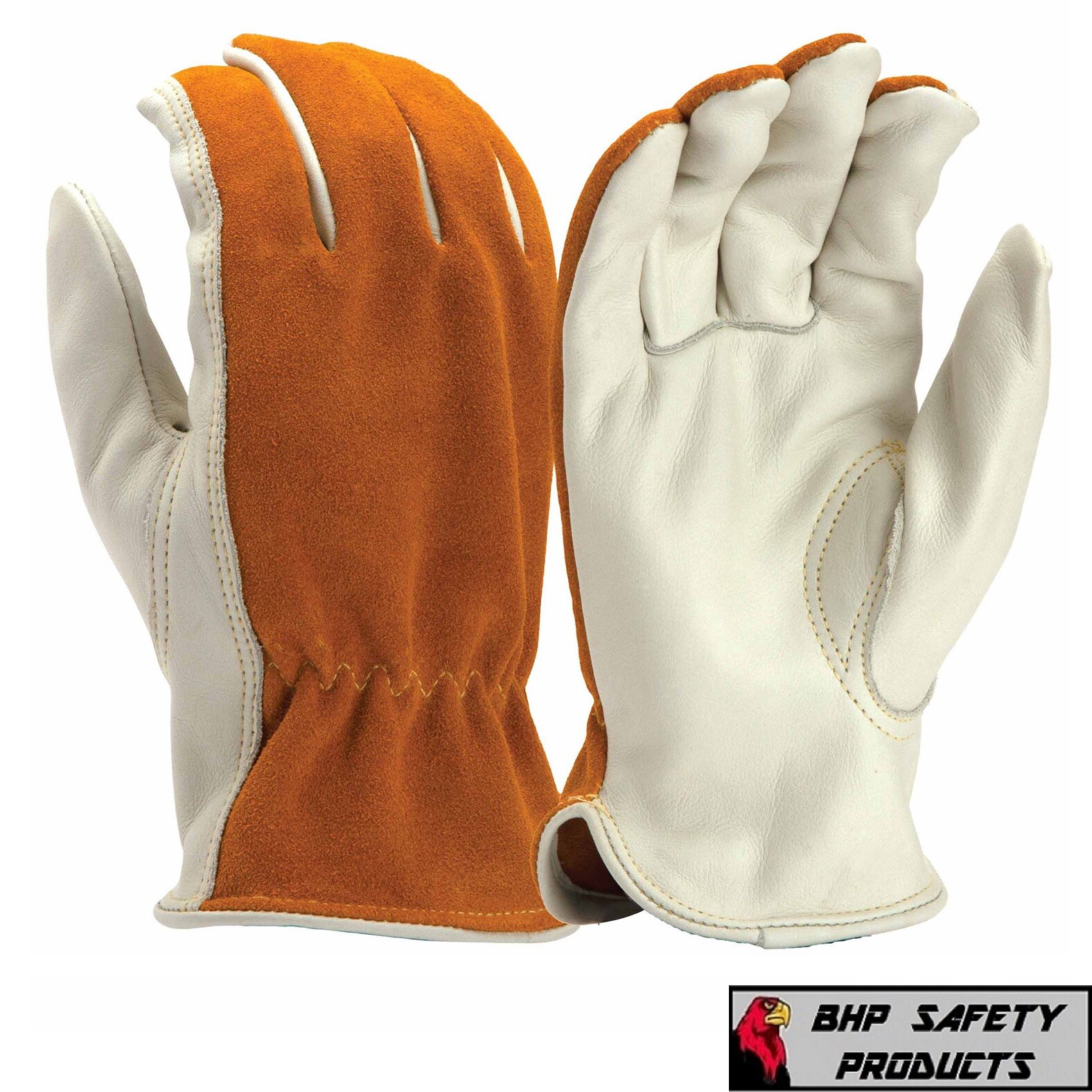 Premium Grain Split Cowhide Leather Driver Glove with Kevlar Stitching, GL2008K