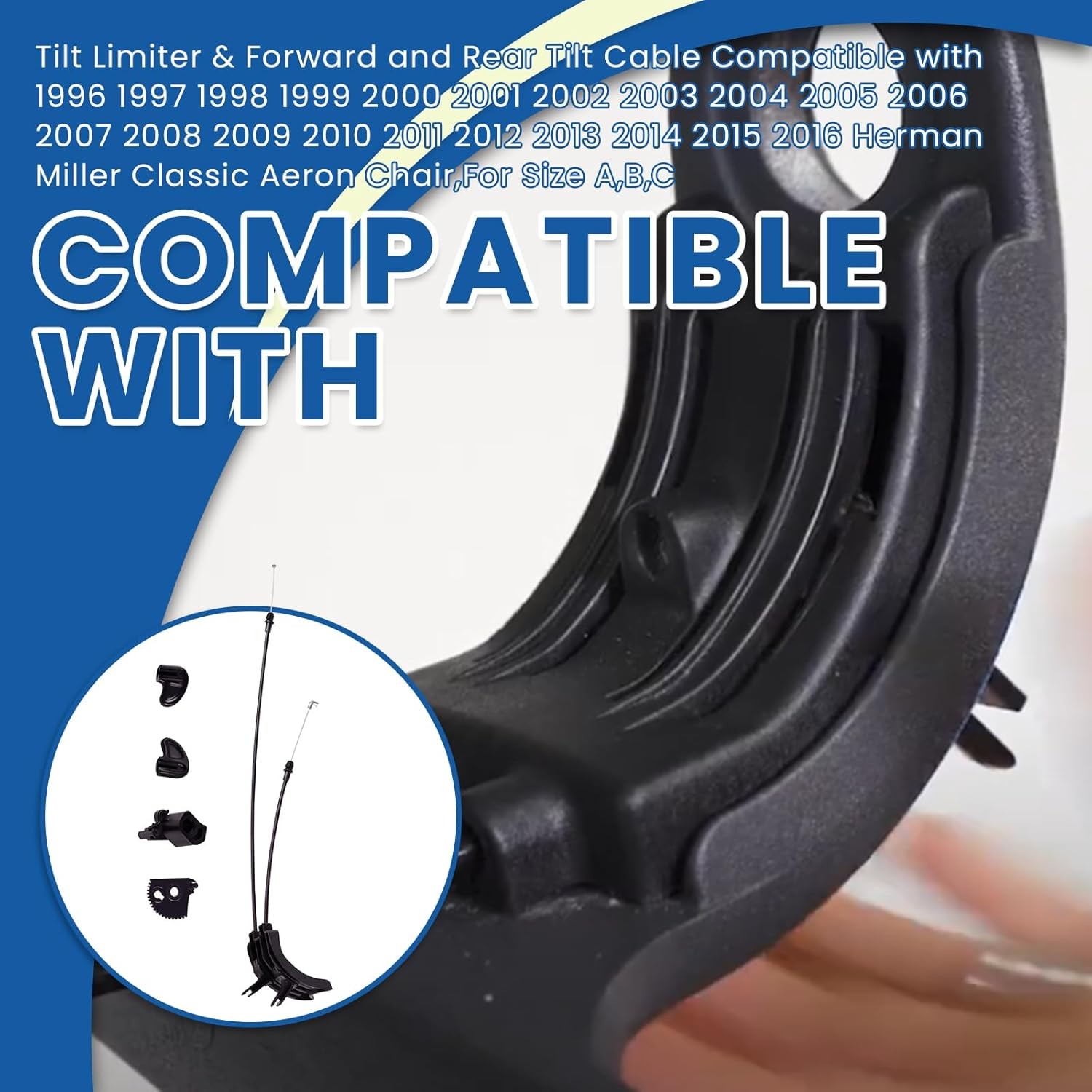 Forward & Rear Tilt Control Kit For Herman Miller 1996-2016 Classic Aeron Chair
