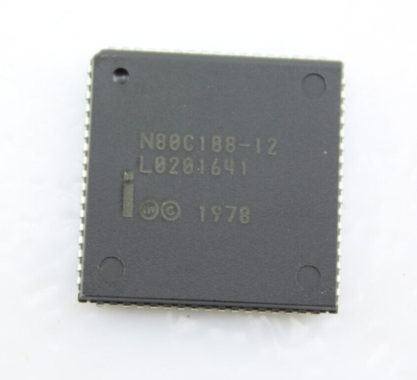 New Qty 1 Intel N80C188-12 PLCC-68 NOS Original OEM Parts Intel 1978