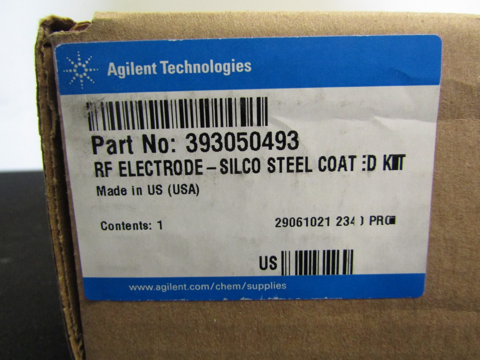 New – Agilent Technologies 393050493 RF Electrode – Silco Steel Coated Kit