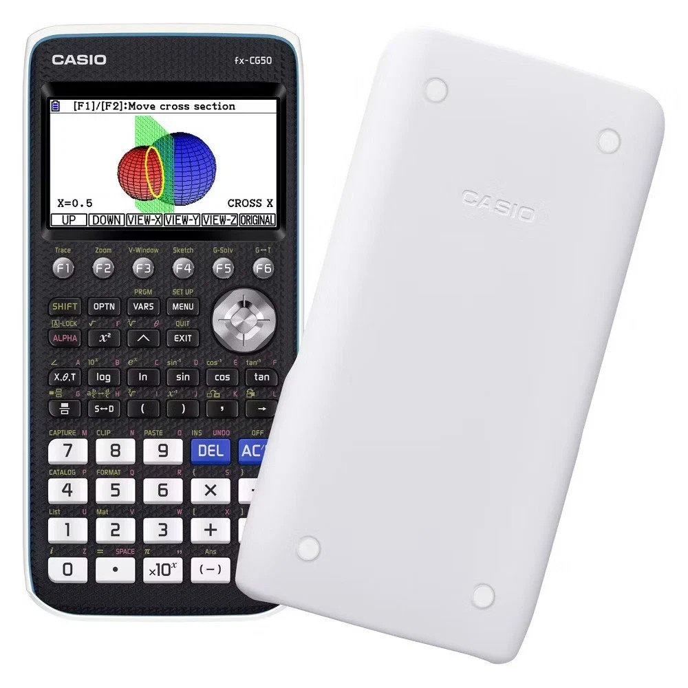 Casio High-Resolution Python 3D Color Graphing Calculator – Black (FX-CG50)
