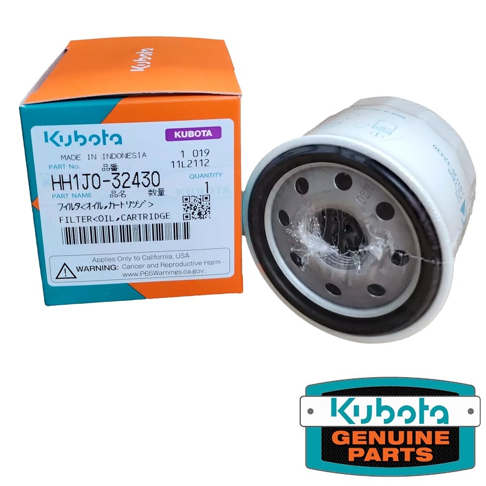 Genuine OEM Kubota HH1J0-32430 Oil Filter (Replaces HH150-32430) – 4 PACK