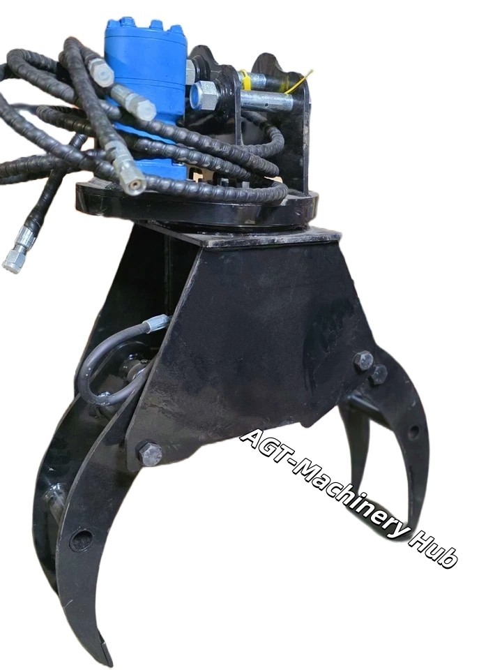 AGT 12EX-XZZMQ Hydraulic Rotation Log Grapple for Mini Excavator with Motor