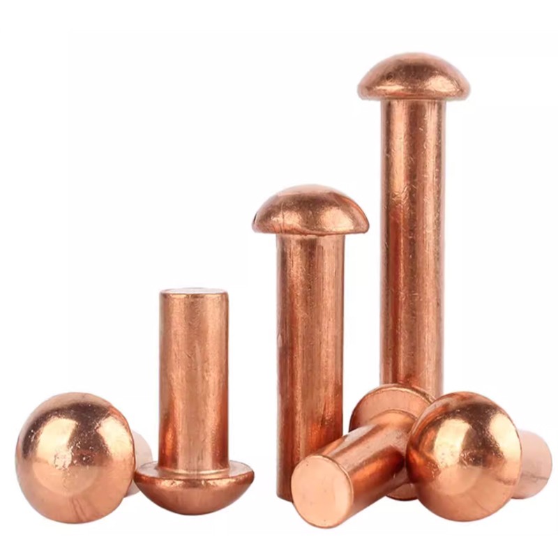 GB867 DIN 660 Solid Brass Round Head Rivet Cup Head Rivet Fasteners M1.5 M2-M8