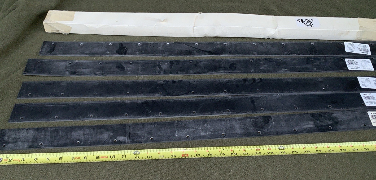 (5) EACH 36″ replacement blade squeegee neoprene #83-181 unused for standard