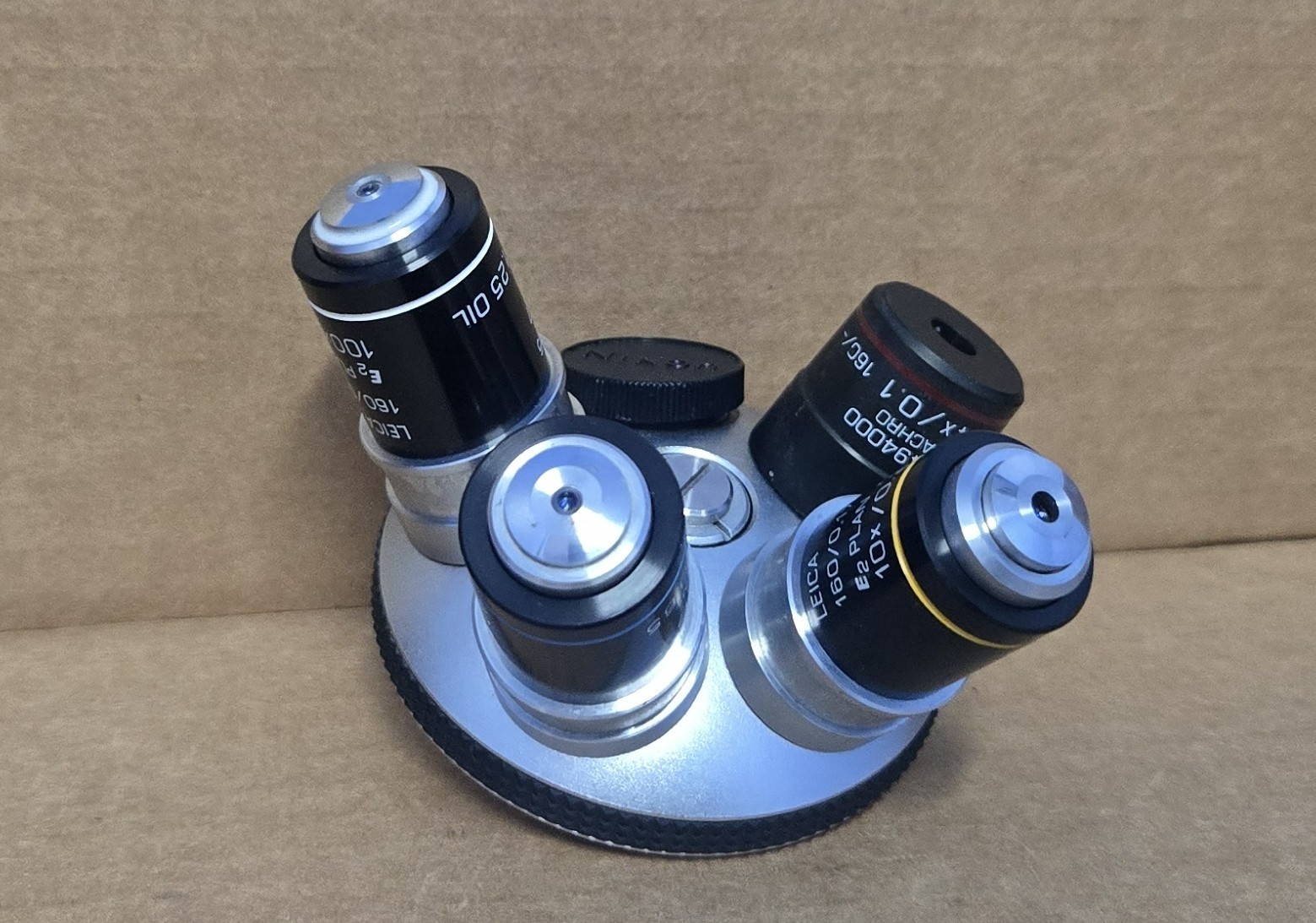 LEICA M/CME MICROSCOPE OBJECTIVES 13494000,4025,4030,4035 4X/ 10X/ 40X/100X/
