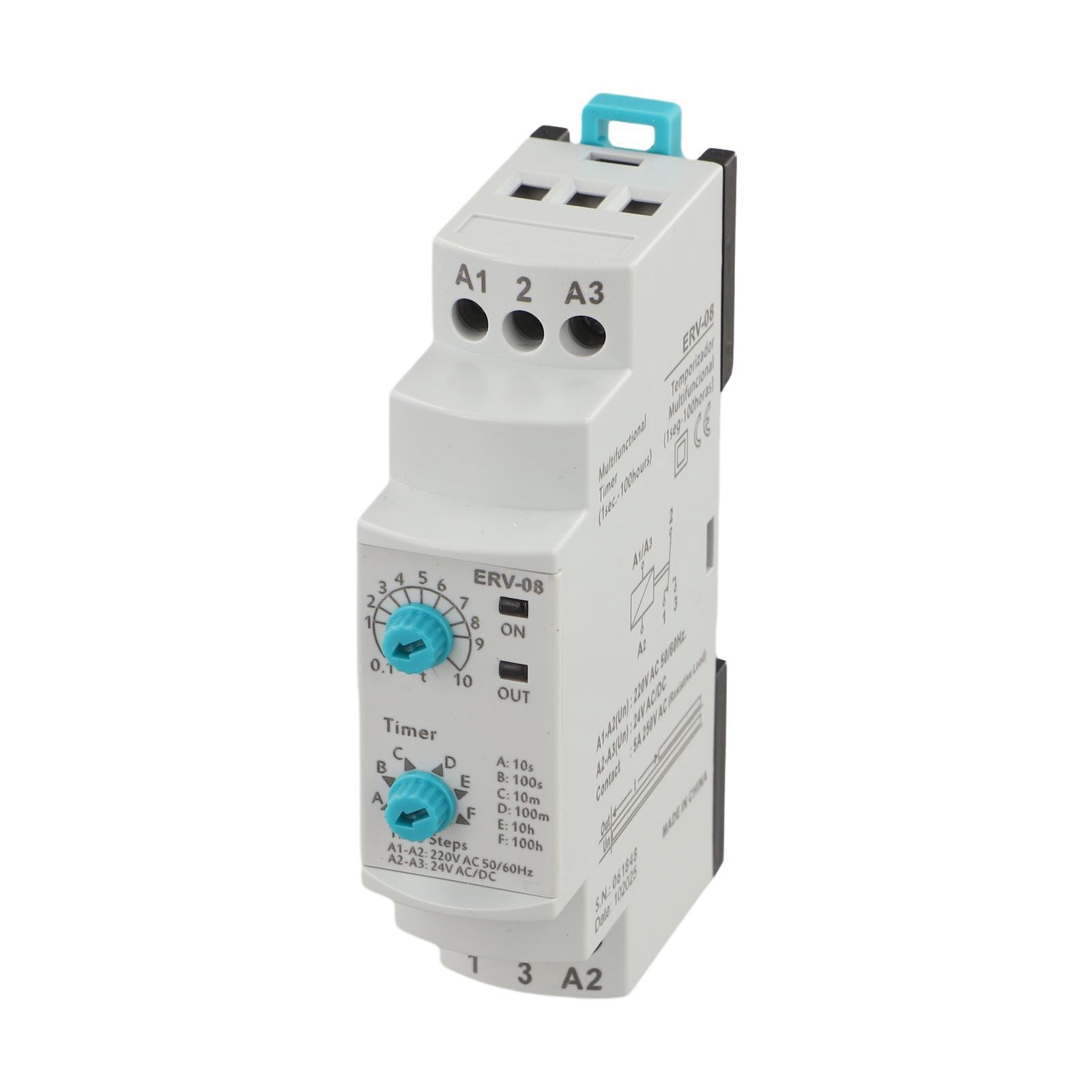 Electronic Adjustable Time Delay for relay ERV08 for Dsp with Long Timing Range