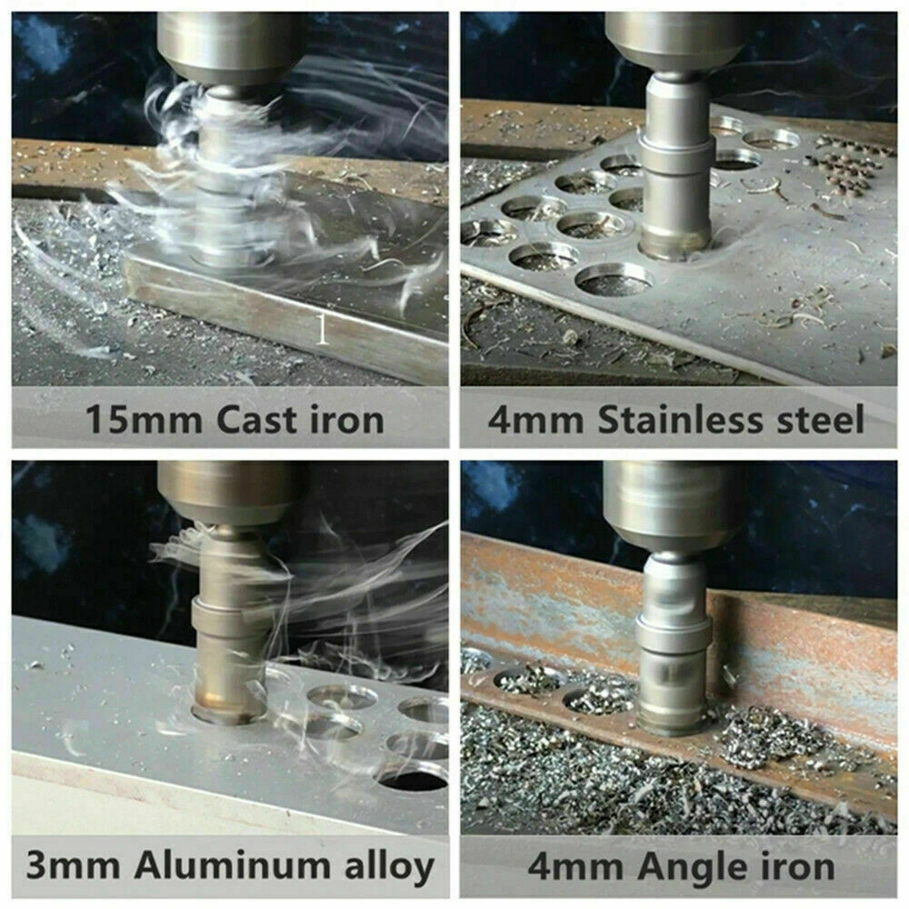 Carbide Tip TCT Hole Saw Cutter Drill Bit Set For Steel Metal Alloy 16-53mm 10pc