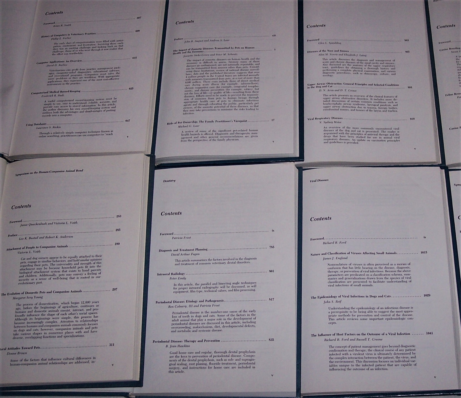 Veterinary Clinics of America Book G5 LOT of 8 Sm Animal 1985-87 As-Is Sale READ
