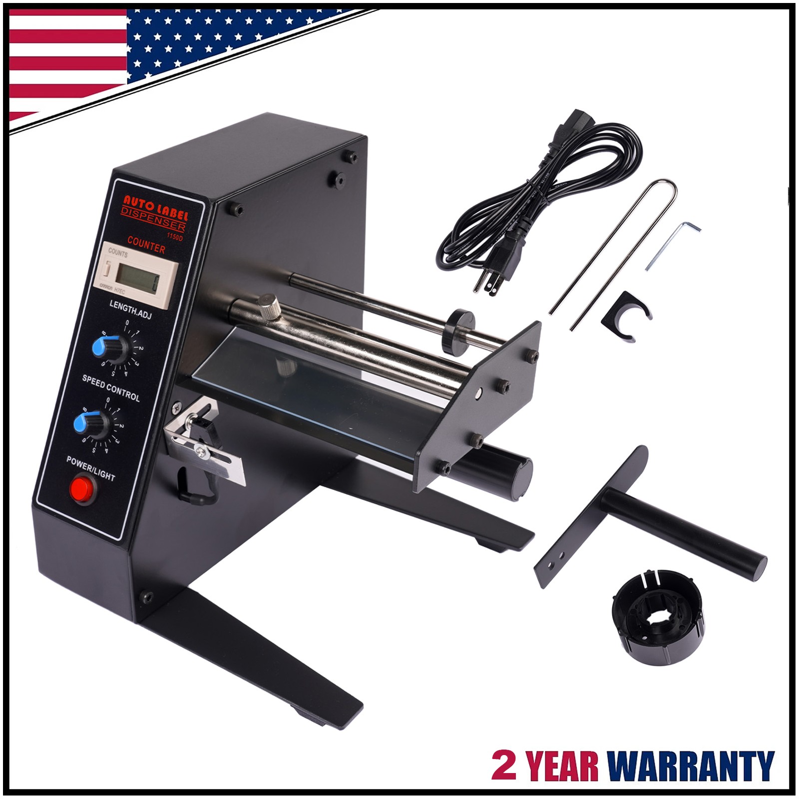 1150D Automatic Label Dispenser Sticker Roll Dispenser 1-8m/min Speed Adjustable