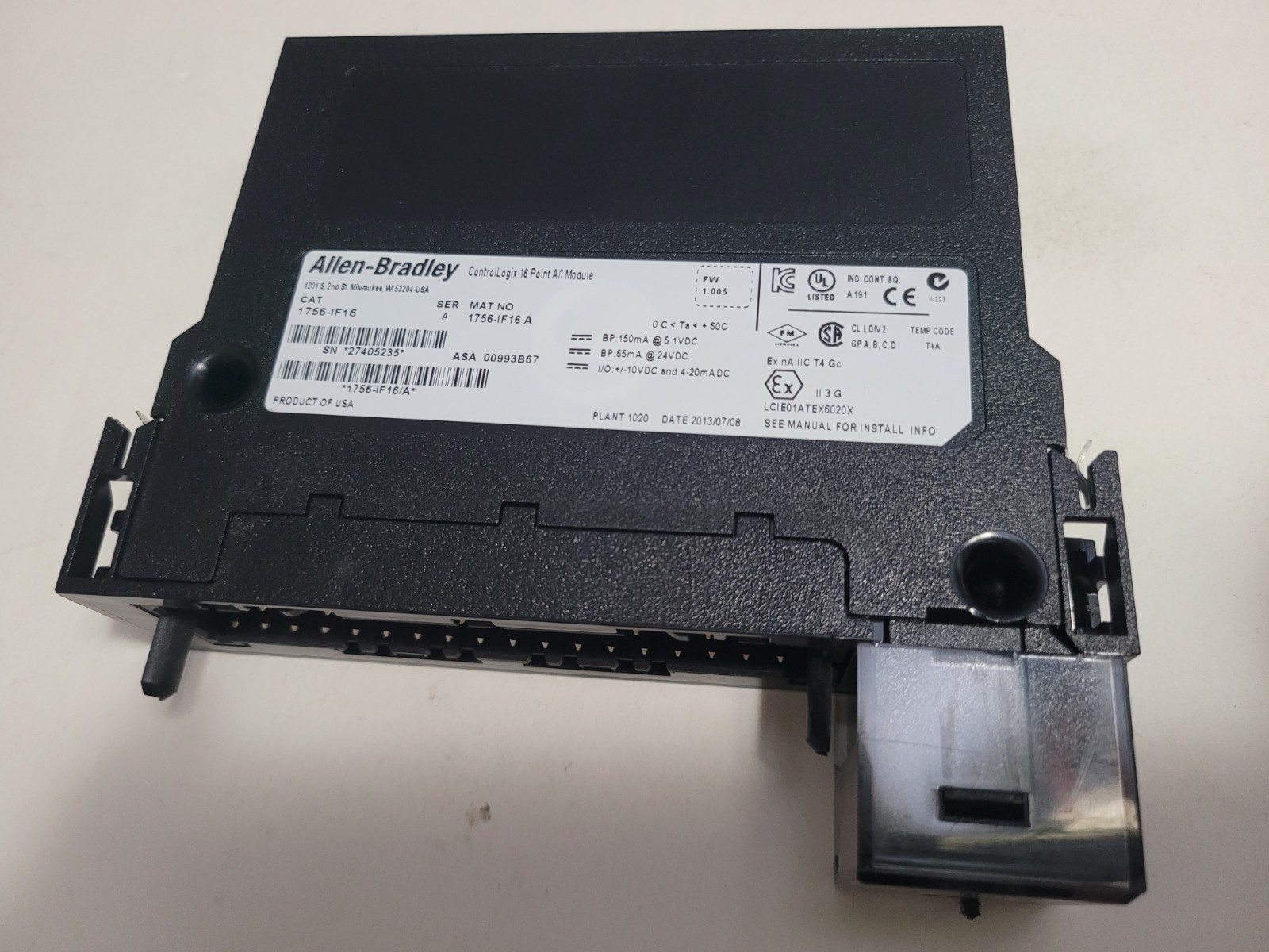 Allen Bradley 1756-IF16 ControlLogix 16 Analog Input Module Series A TESTED 100%