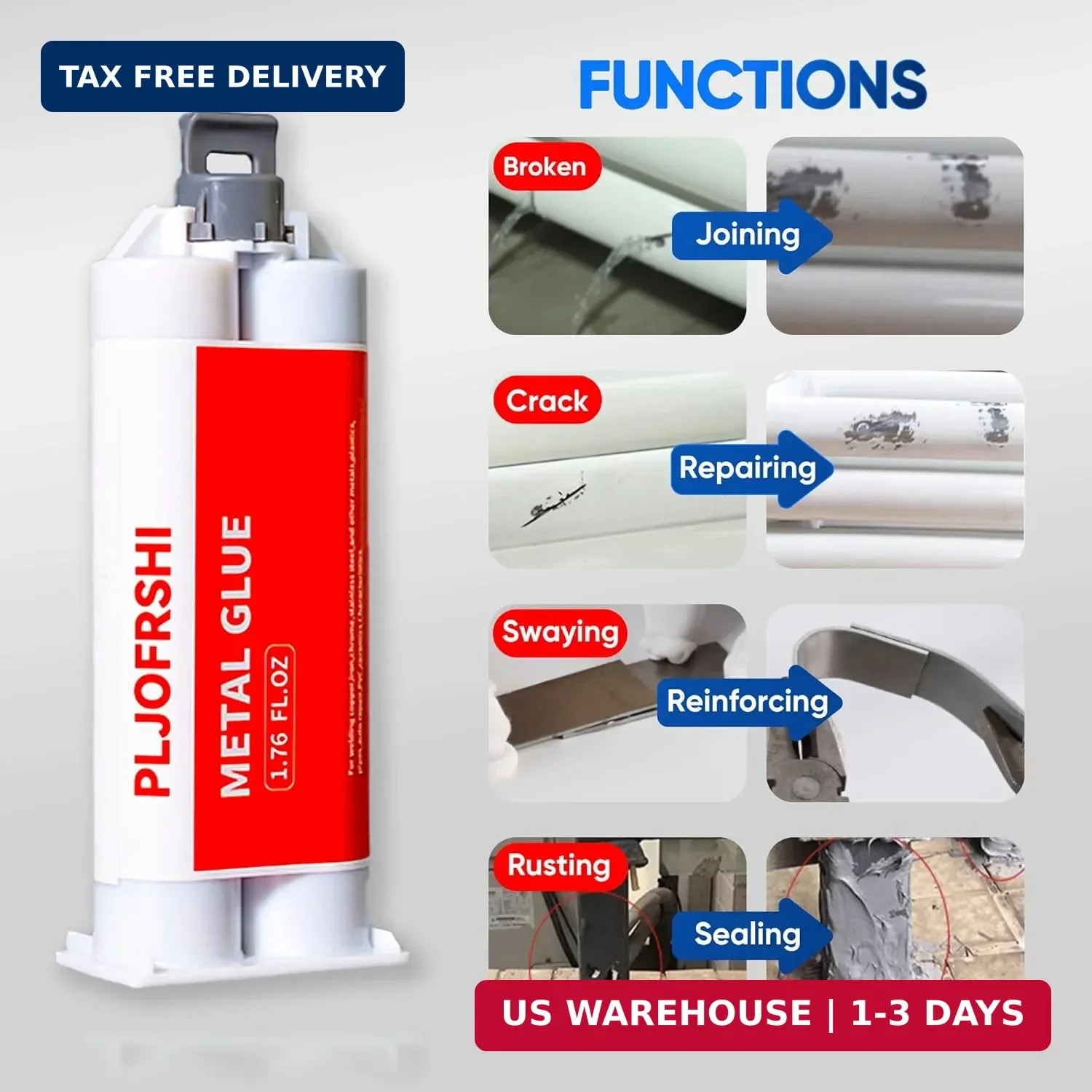 Metal Glue,Heavy Duty Welding,Epoxy Glue,Exhaust Leak Repair，Car Automotive f…