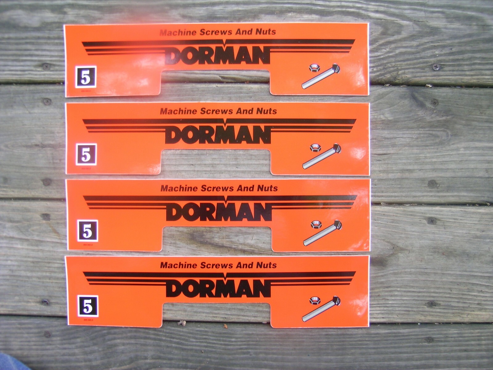 Dorman 4 Drawer Metal Parts Cabinet Original Peel & Stick Front 4 Labels Only
