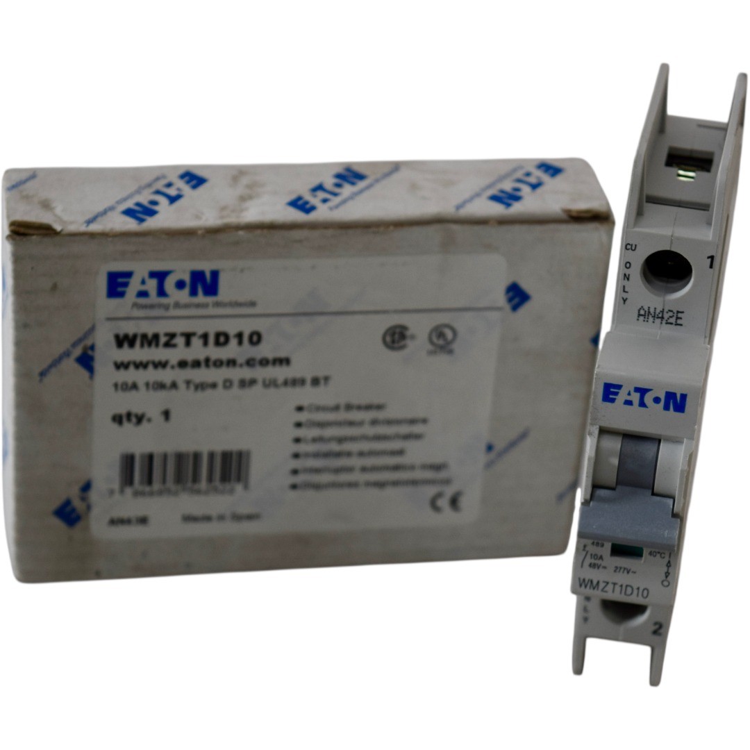 NEW Eaton WMZT1D10 Miniature Circuit Breaker 10A 1P Type D UL 489 480/277V