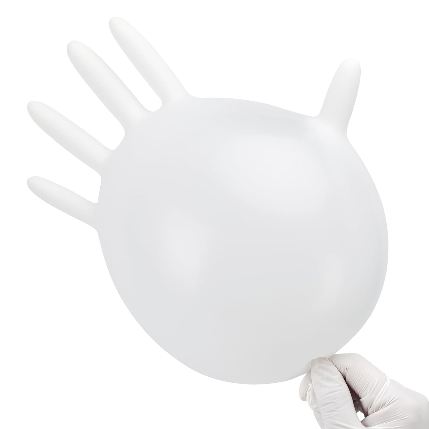 Disposable Nitrile Exam Gloves, 3-mil, Medium, Box of 100, White Nitrile Glov…