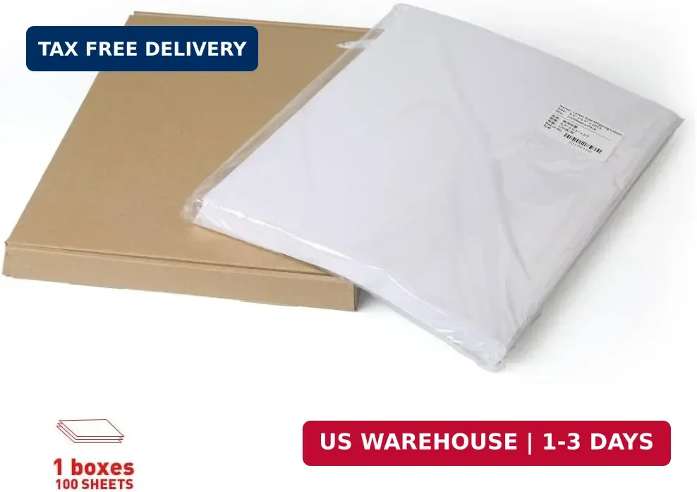 [100 Sheets; 200 Labels] Half Sheet Self Adhesive Shipping Label for Laser & Ink